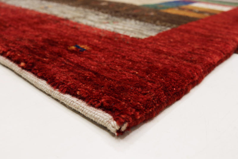 Gabbeh Teppich - Loribaft Indus - 213 x 157 cm - beige