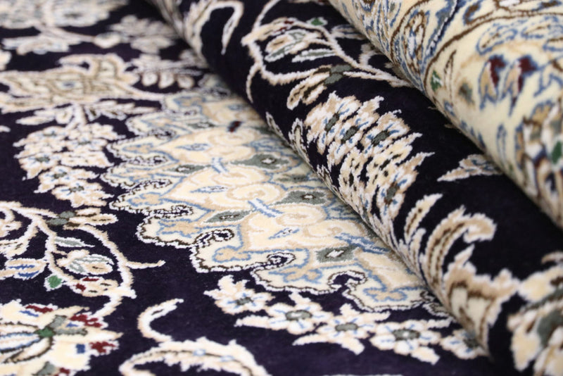 Perserteppich - Nain - 246 x 154 cm - dunkelblau