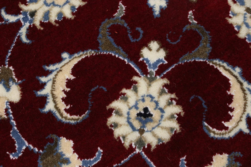 Läufer Perser - Nain - 100 x 100 cm - dunkelrot