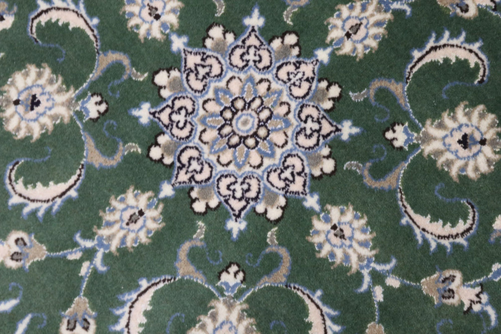 Läufer Perser - Nain - Royal - 100 x 100 cm - grün
