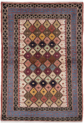 Gabbeh Teppich - Kaschkuli Perser - 190 x 132 cm - mehrfarbig