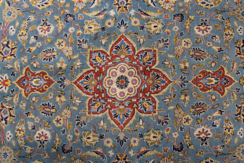 Perserteppich - Keshan - 205 x 135 cm - hellblau
