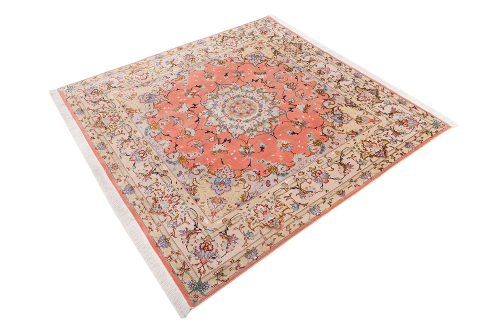 Tabriz - 50 Raj Tappeto 153x153cm - Tappeto persiano