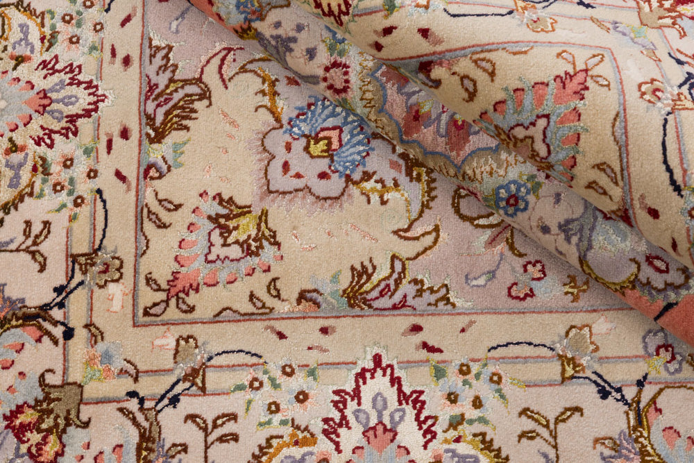 Perserteppich - Täbriz - Royal quadratisch  - 153 x 153 cm - sand