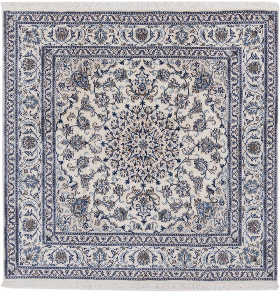 Perserteppich - Nain quadratisch  - 197 x 197 cm - creme