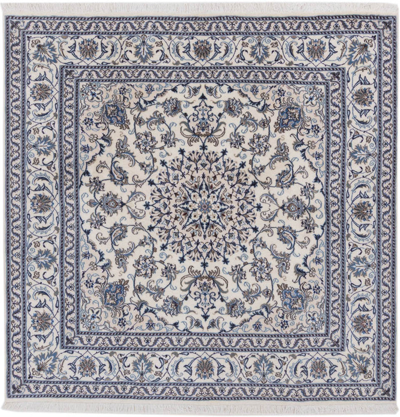 Perserteppich - Nain quadratisch  - 197 x 197 cm - creme