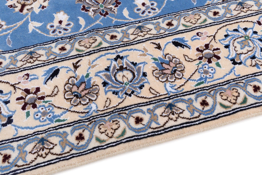 Perserteppich - Nain - 249 x 157 cm - hellblau