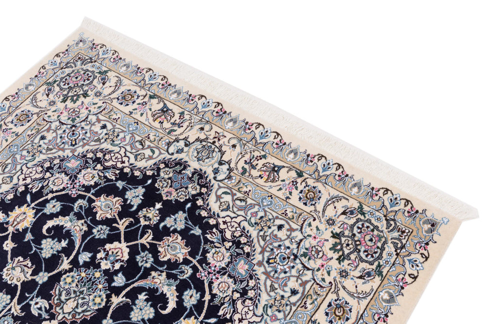 Perserteppich - Nain - 255 x 158 cm - dunkelblau