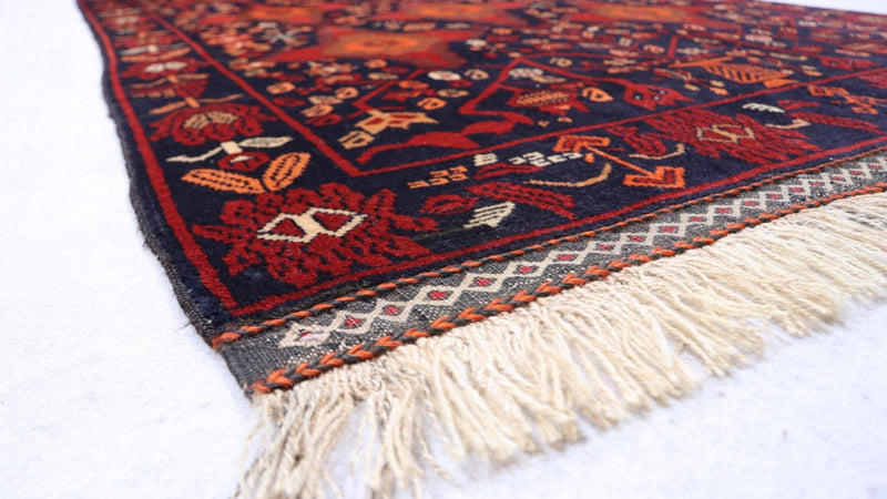 Tappeto afgano - 172 x 100 cm - rosso