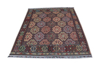 Tappeto Kelim - Orientale quadrato  - 205 x 178 cm - blu