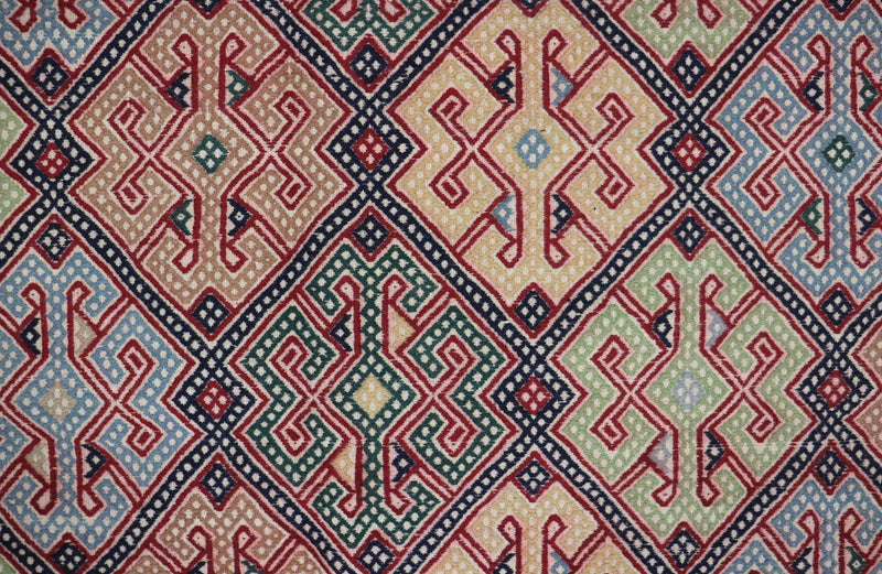 Tappeto Kelim - Orientale quadrato  - 205 x 178 cm - blu