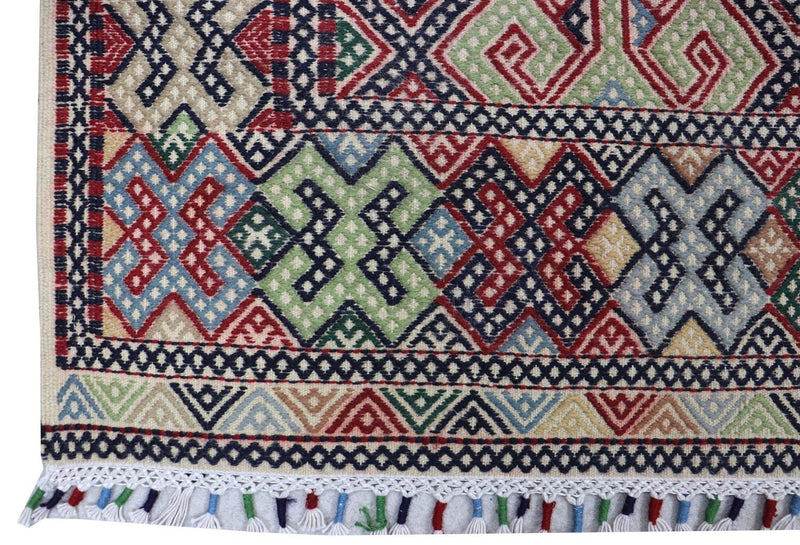 Tappeto Kelim - Orientale quadrato  - 205 x 178 cm - blu