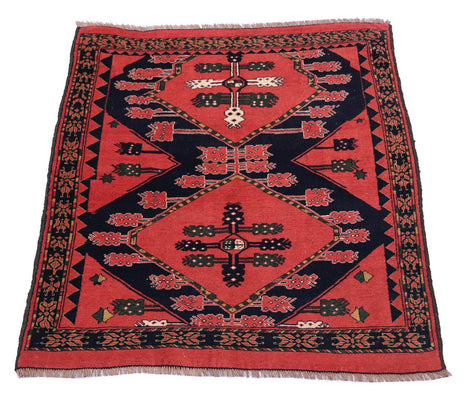 Tappeto afgano - 154 x 126 cm - rosso