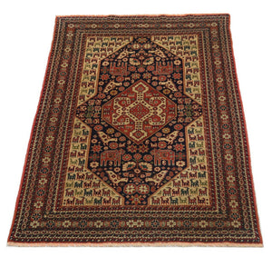 Tappeto afgano - 193 x 126 cm - rosso scuro