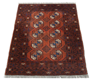 Tappeto afgano - 155 x 103 cm - rosso scuro
