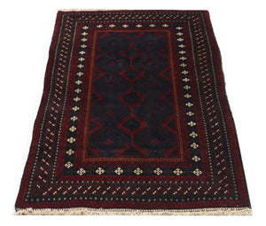 Tappeto Belutsch - 191 x 115 cm - rosso scuro