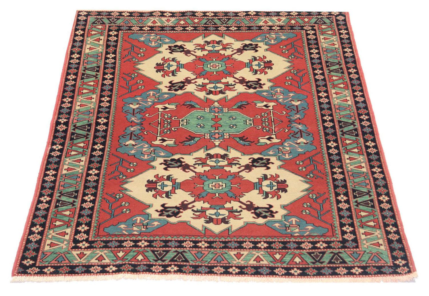 Tappeto afgano - 170 x 138 cm - rosso