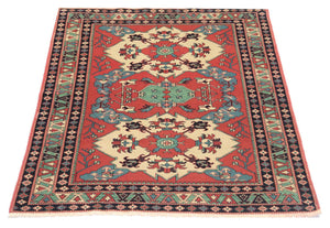 Tappeto afgano - 170 x 138 cm - rosso