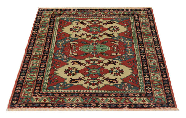 Tappeto afgano quadrato  - 145 x 135 cm - rosso