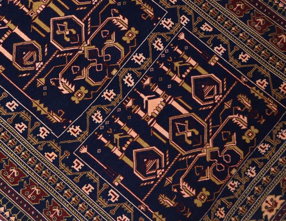 Tappeto afgano - 131 x 87 cm - blu scuro