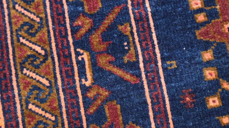 Tappeto afgano - 136 x 95 cm - blu