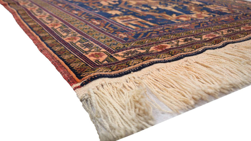 Tappeto afgano - 136 x 95 cm - blu