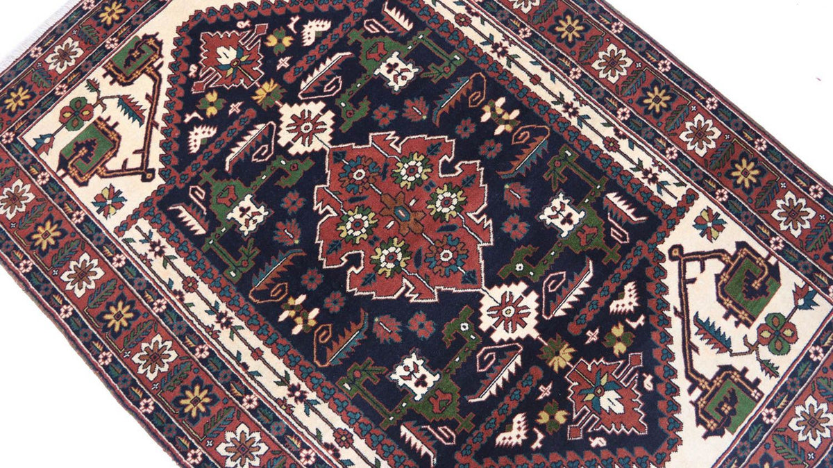 Tappeto afgano - 182 x 129 cm - blu scuro