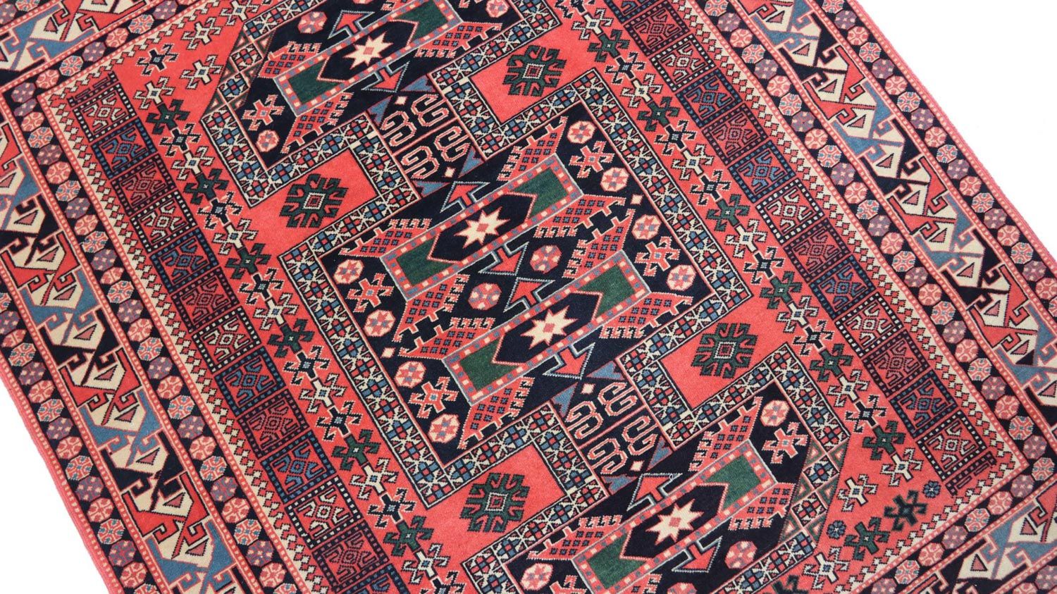 Tappeto afgano quadrato  - 153 x 134 cm - rosso