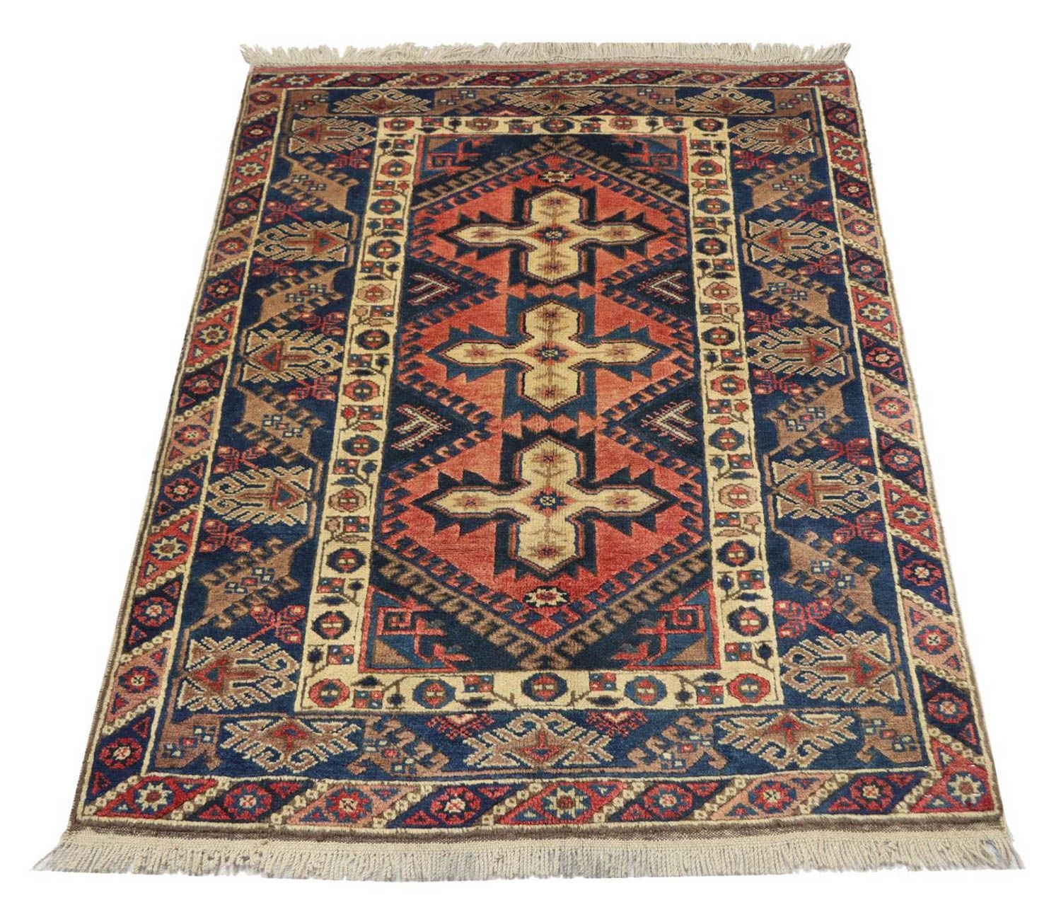 Tappeto orientale - 192 x 120 cm - ruggine