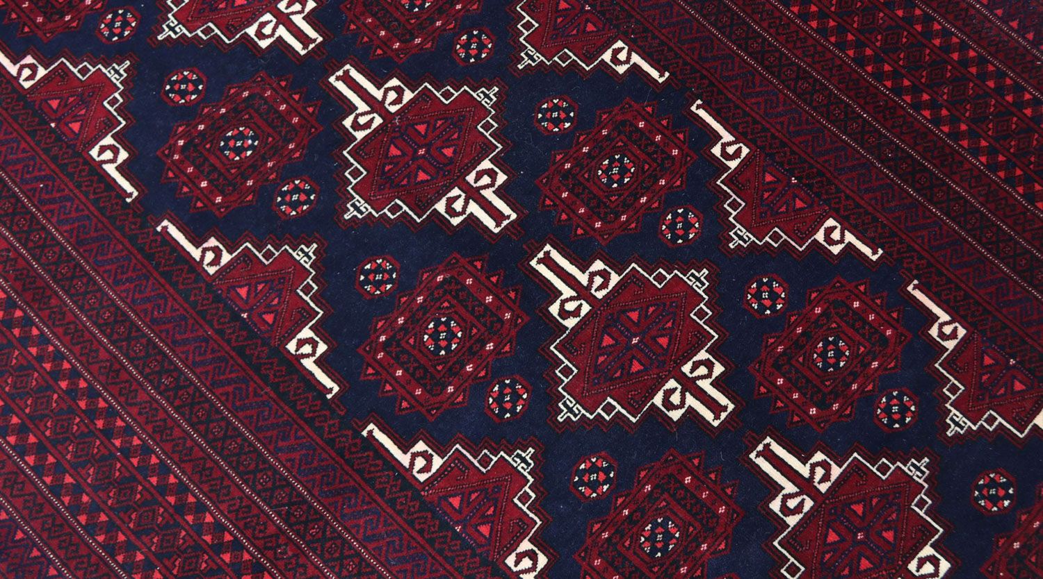 Tappeto Belutsch - 205 x 127 cm - rosso scuro