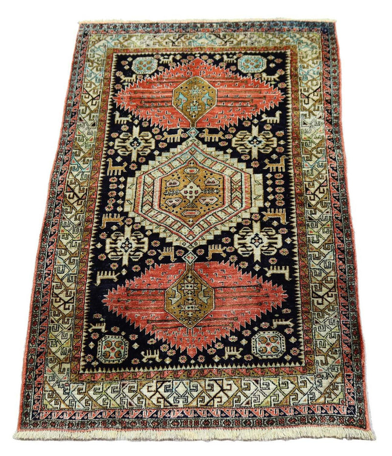 Tappeto orientale - 130 x 84 cm - blu scuro