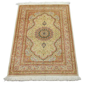 Tappeto di seta - Ghom seta - Premio - 150 x 100 cm - beige