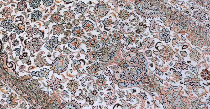 Tappeto di seta - Seta del Kashmir - 158 x 96 cm - beige