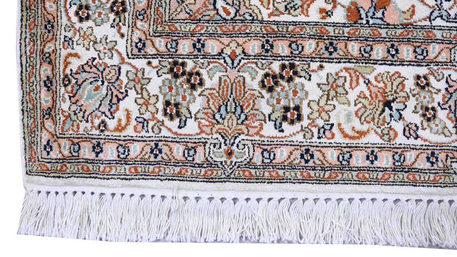 Tappeto di seta - Seta del Kashmir - 158 x 96 cm - beige