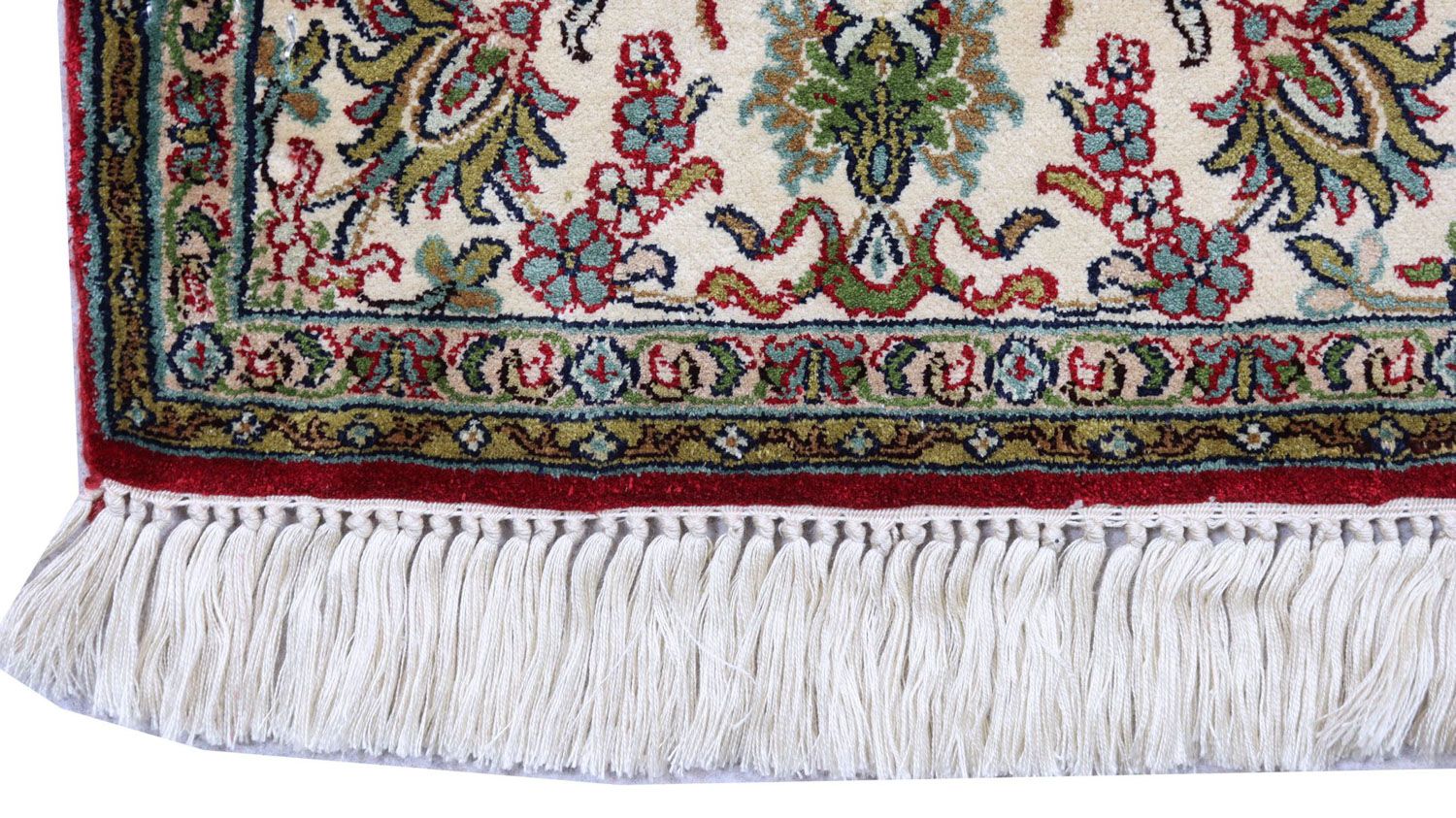 Tappeto di seta - Seta del Kashmir - 149 x 90 cm - rosso scuro
