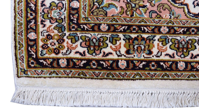 Tappeto di seta - Seta del Kashmir - 154 x 93 cm - beige