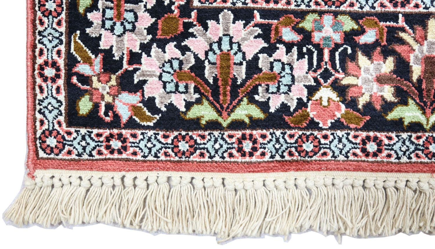 Tappeto di seta - Seta del Kashmir - 152 x 91 cm - rosso scuro