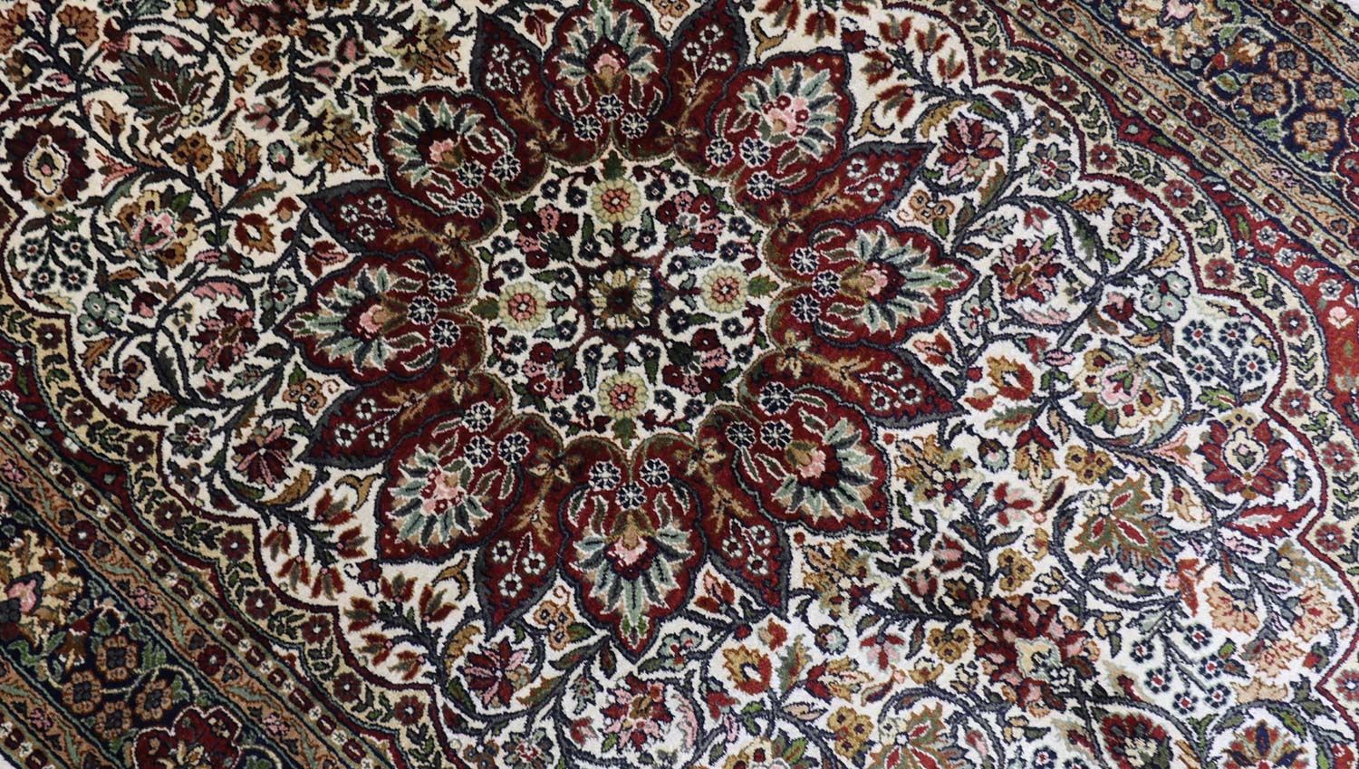 Tappeto di seta - Seta del Kashmir - 170 x 109 cm - rosso