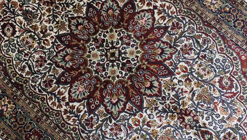Tappeto di seta - Seta del Kashmir - 170 x 109 cm - rosso