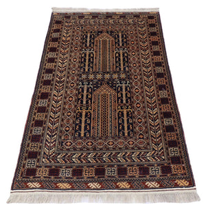 Tappeto Belutsch - 155 x 95 cm - nero