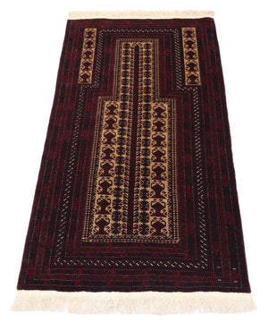 Tappeto afgano - 150 x 95 cm - rosso scuro