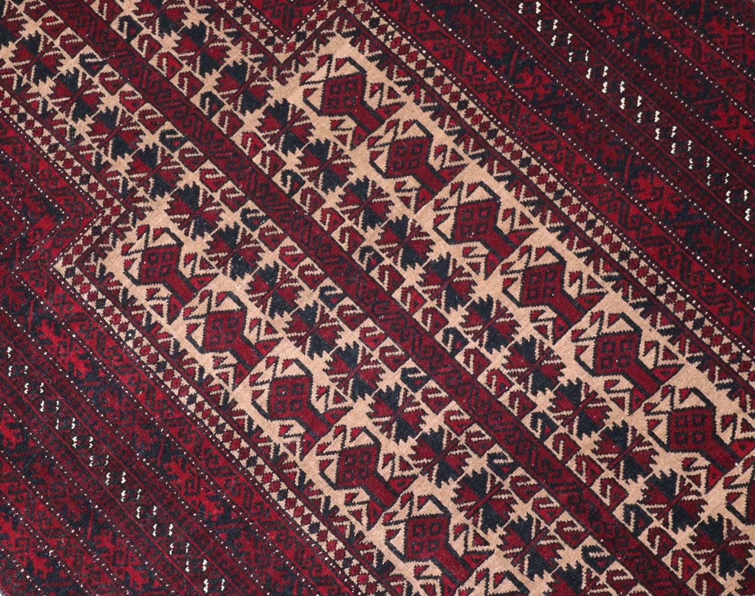 Tappeto afgano - 150 x 95 cm - rosso scuro