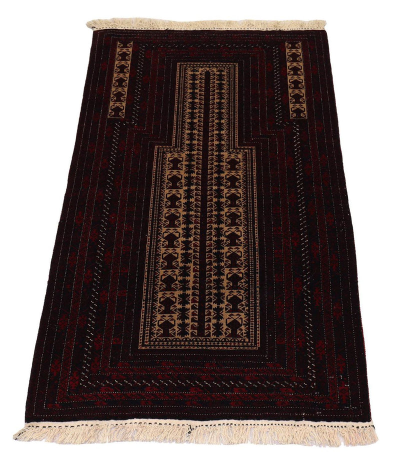 Tappeto afgano - 150 x 95 cm - rosso scuro