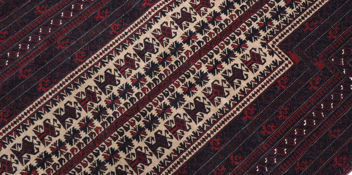 Tappeto afgano - 150 x 95 cm - rosso scuro