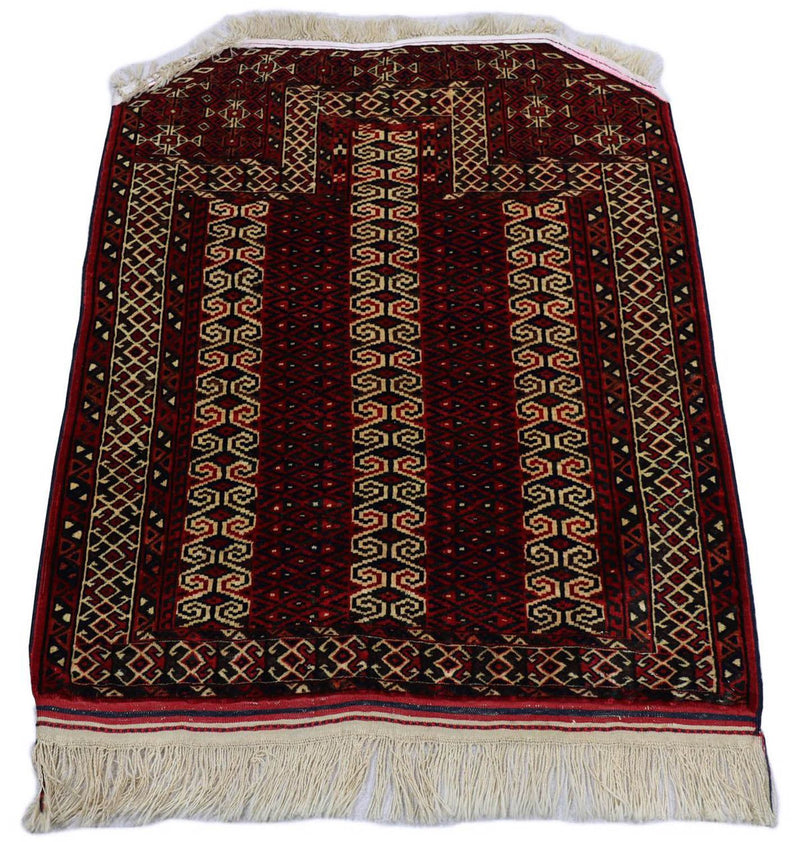 Tappeto Belutsch - 116 x 95 cm - rosso scuro