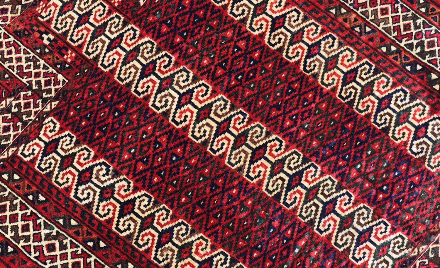 Tappeto Belutsch - 116 x 95 cm - rosso scuro