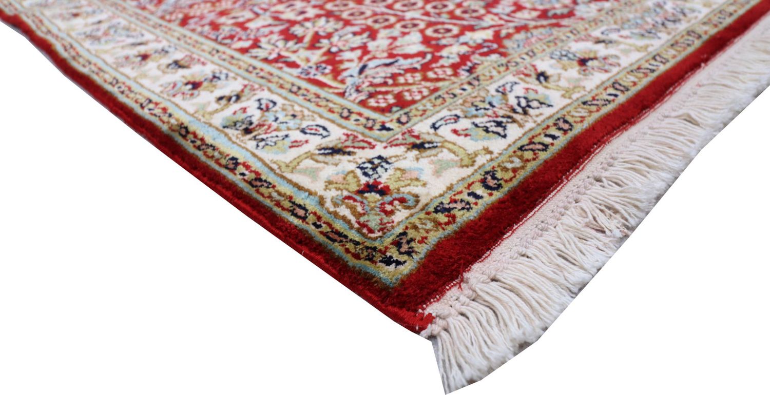 Tappeto di seta - Seta del Kashmir - 124 x 77 cm - rosso