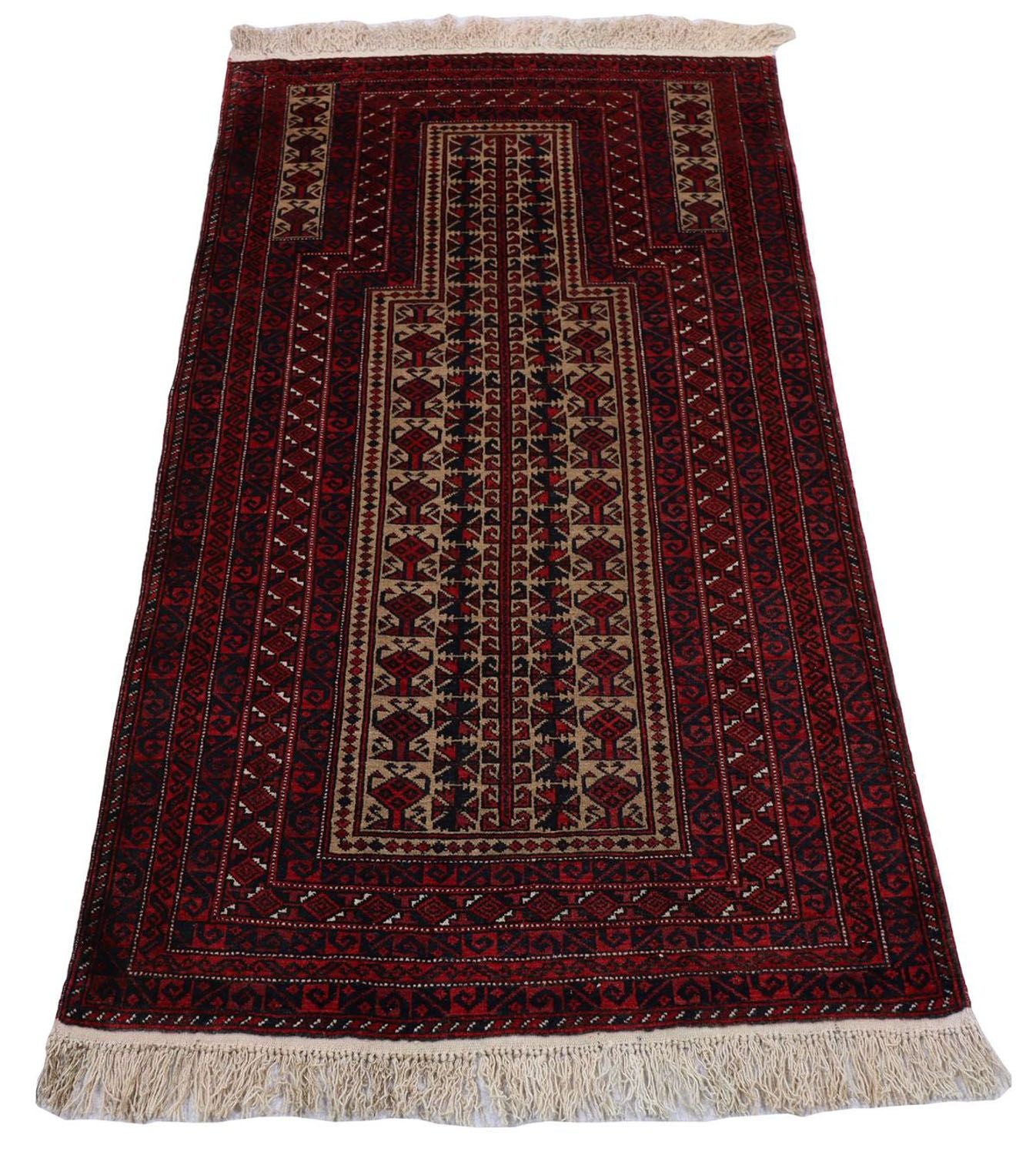 Tappeto Belutsch - 156 x 88 cm - rosso scuro