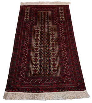 Tappeto Belutsch - 156 x 88 cm - rosso scuro