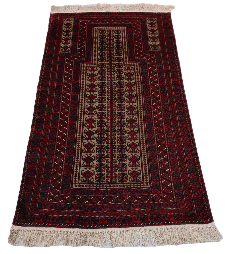 Tappeto Belutsch - 156 x 88 cm - rosso scuro
